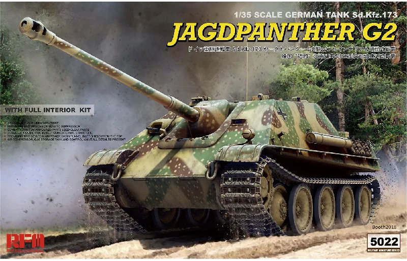 Jagdpanther G2 Sd.Kfz.173 with Interior (1/35 Scale) Plastic Military Model Kit