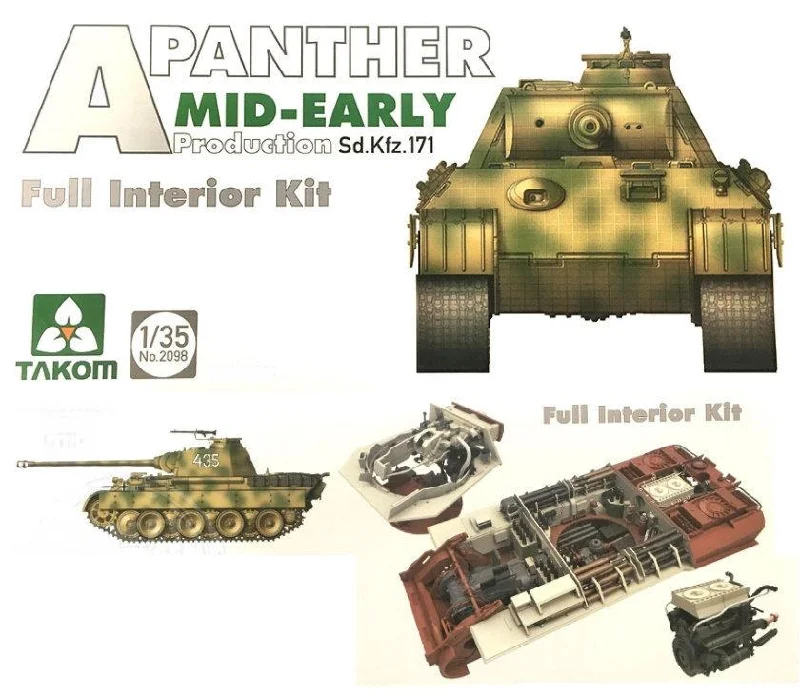 Panther A Mid-Early Production with Interior (1/35 Scale) Plastic Military Model Kit