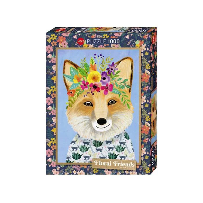 1000pc Floral Friends Friendly Fox Puzzle