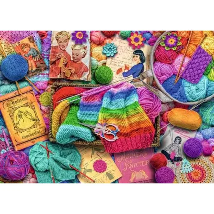 1000pc Vintage Knitting & Crochet Puzzle