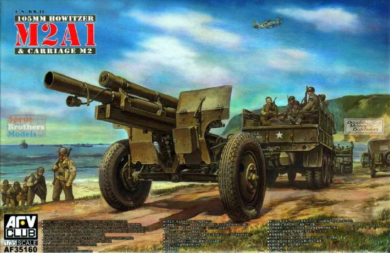 105mm Howitzer M2A1 & Carriage M2 (1/35 Scale) Plastic Military Model Kit