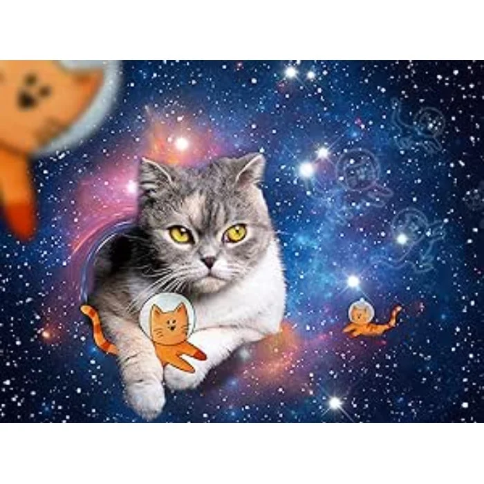 1500pc Cats Flying to Outer Space Puzzle