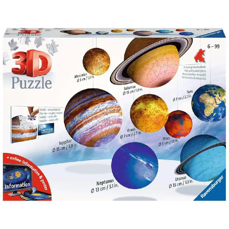 3D Solar System Puzzle Balls