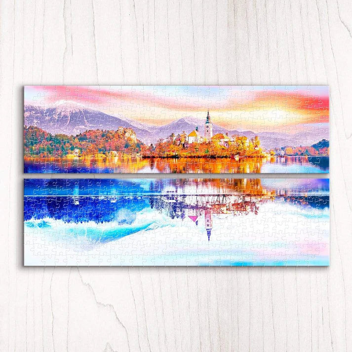 432pc Beautiful Lake Bed Canvas Set Puzzle