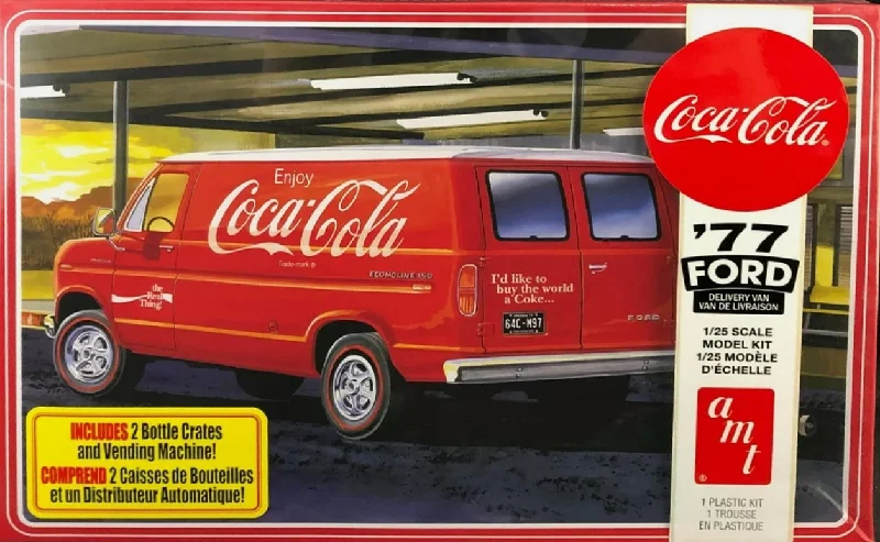 '77 Ford Coca-Cola Delivery Van (1/25 Scale) Plastic Vehicle Model Kit