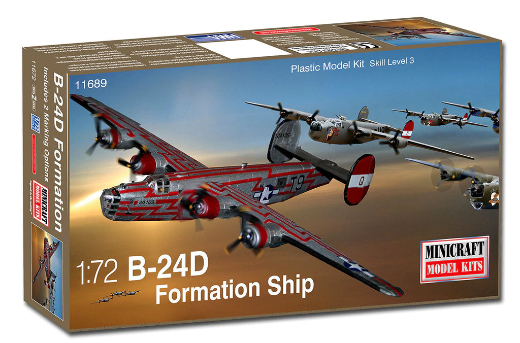 B-24D USAAF Formation Ship with 2 Marking Option (1/72 Scale) Aircraft Model Kit