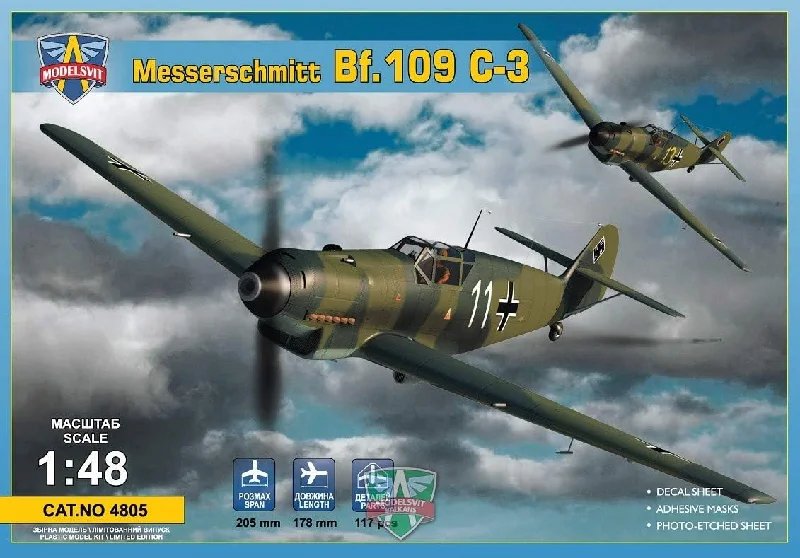 Bf 109C-3 (1/48 Scale) Aircraft Model Kit