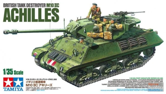 British M10 IIC Achilles Tank Destroyer (1/35 Scale) Plastic Military Model Kit