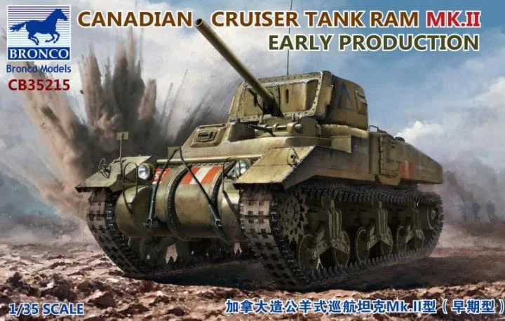 Canadian Cruiser Tank RAM Mk.II (1/35 Scale) Plastic Military Model Kit