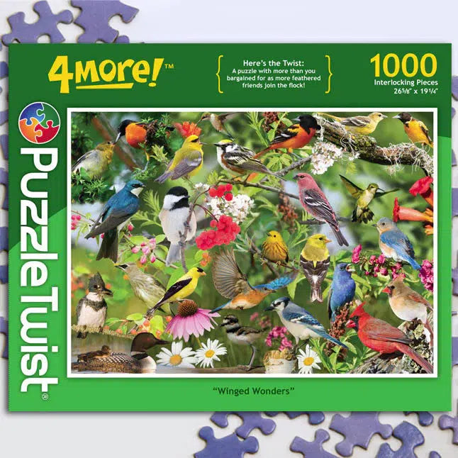 Puzzle Twist - Winged Wonders - 1,000 Piece Puzzle