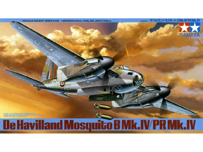 Dehavilland Mosquito IV (1/48 Scale) Plastic Aircraft Model Kit