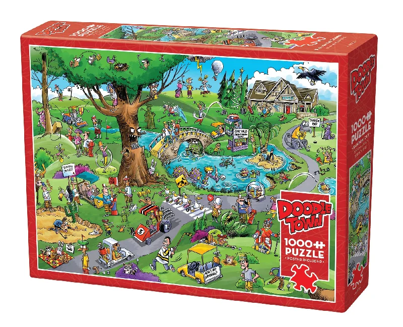 DoodleTown Par for the Course 1000 Piece Puzzle - Online Exclusive