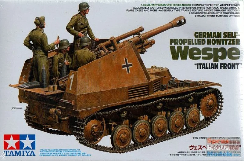 German Self-Prop Howitzer Wespe Italian Front (1/35 Scale) Plastic Military Model Kit