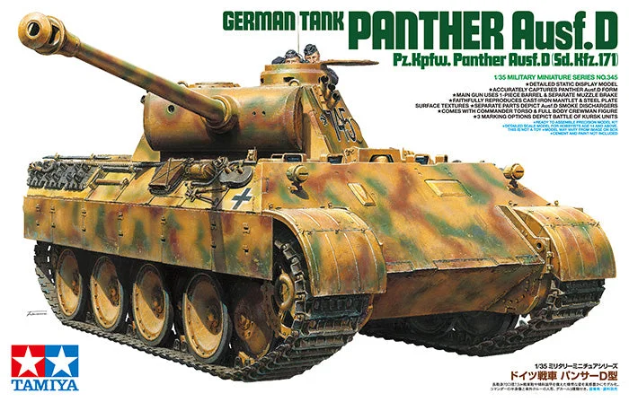 German Tank Panzer V Panther Ausf.D (1/35 Scale) Plastic Military Model Kit