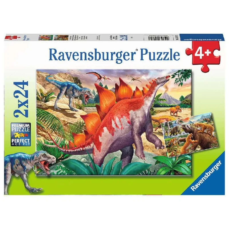 Jurassic Wildlife 2x24 Piece Puzzle