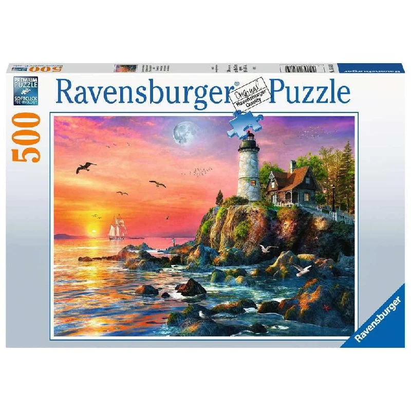 Lighthouse at Sunset 500 Piece Puzzle