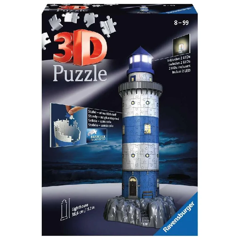 Lighthouse - Night Edition 3D 216 Piece Puzzle