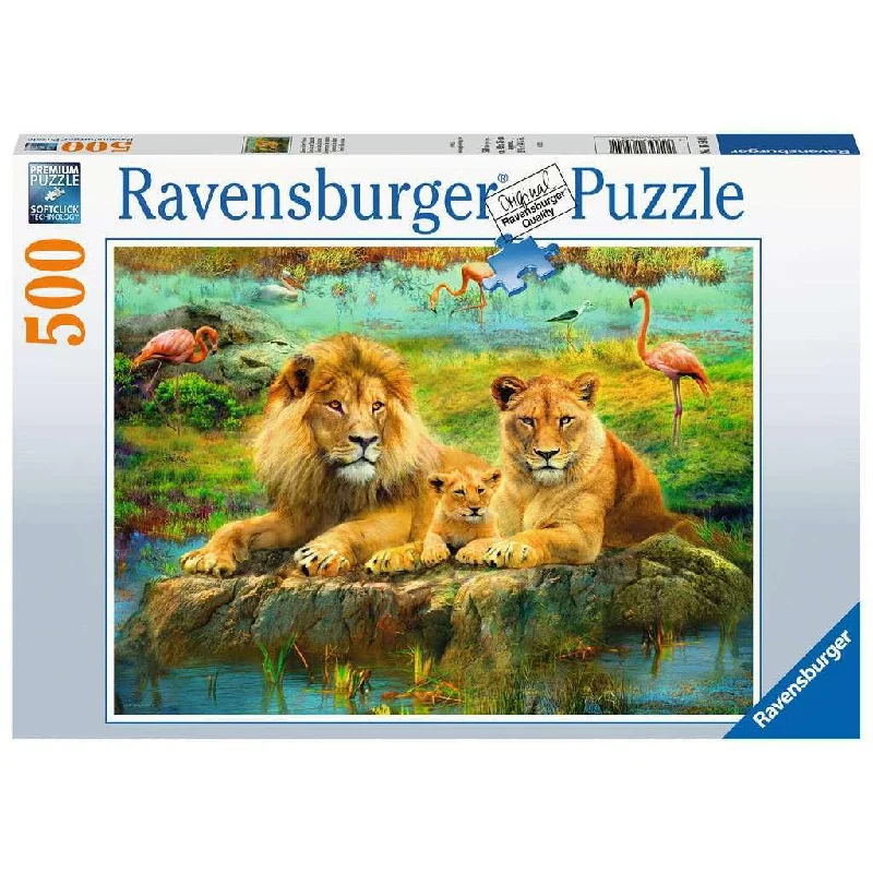 Lions in the Savanna 500 Piece Puzzle