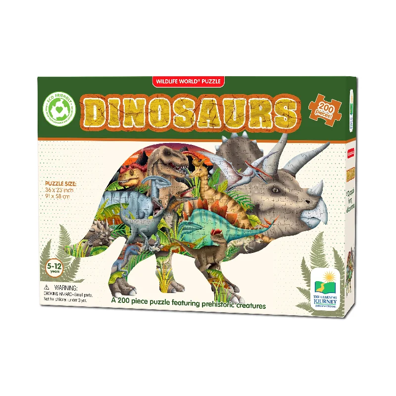 Wildlife World Puzzle - Dinosaurs: 200 Pcs