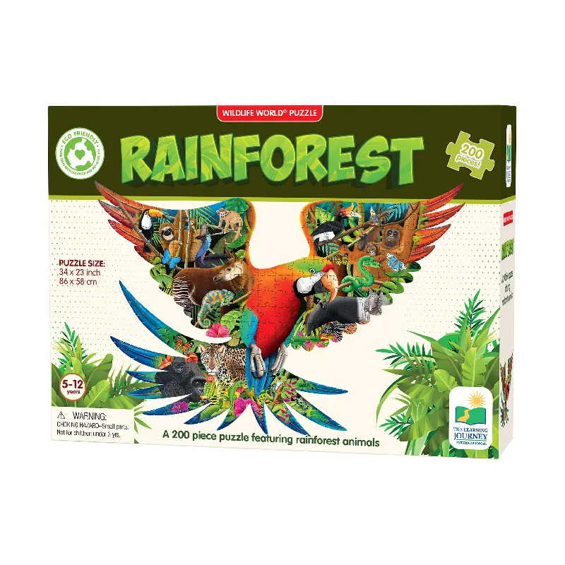 Wildlife World Puzzle - Rainforest: 200 Pcs