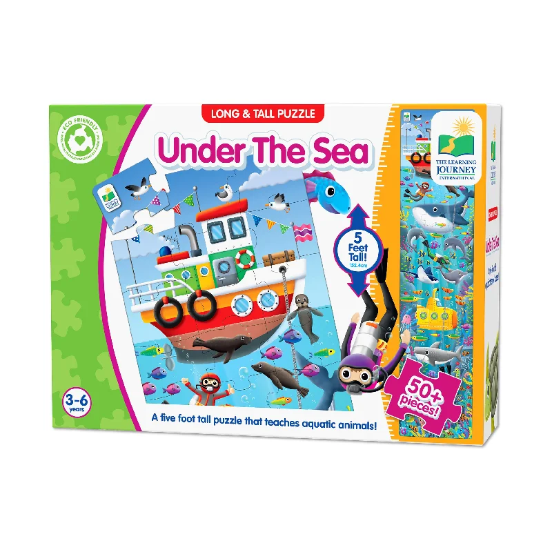 Long & Tall Puzzle - Under The Sea: 50+ Pcs