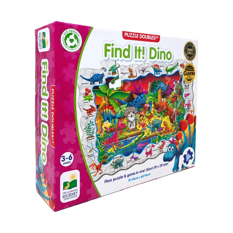 Puzzle Doubles! - Find It! Dino: 50 Pcs