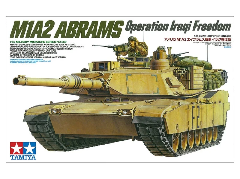 M1A2 Abrams Main Battle Tank (1/35 Scale) Plastic Military Model Kit