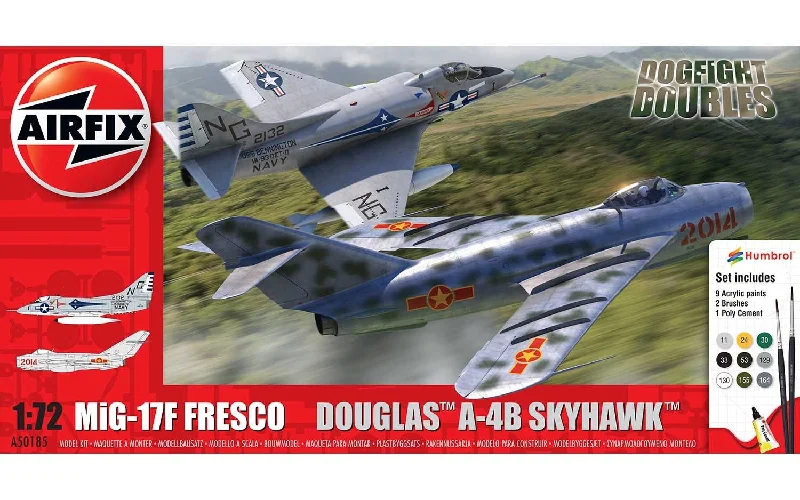 MIG-17F Fresco/Douglas A-4B Skyhawk (1/72 Scale) Aircraft Model Kit