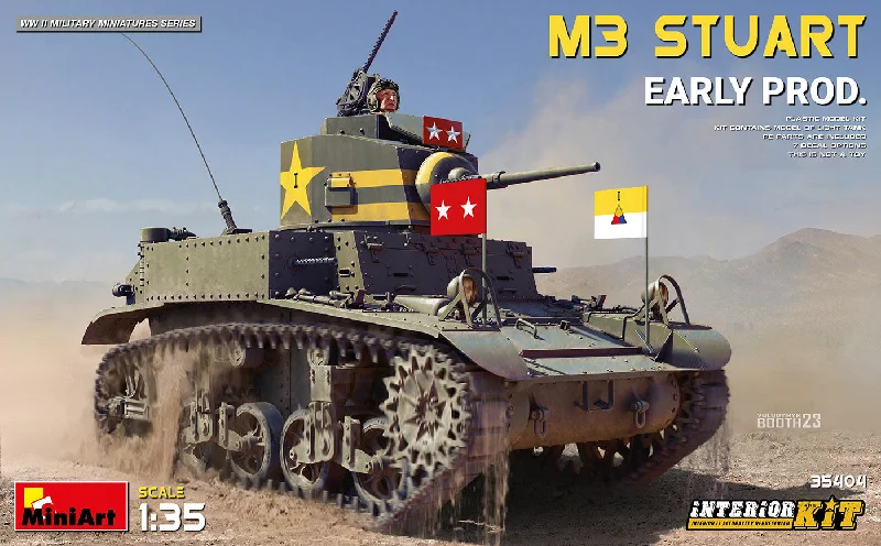 M3 Stuart Early Production (1/35 Scale) Plastic Tank Model Kit