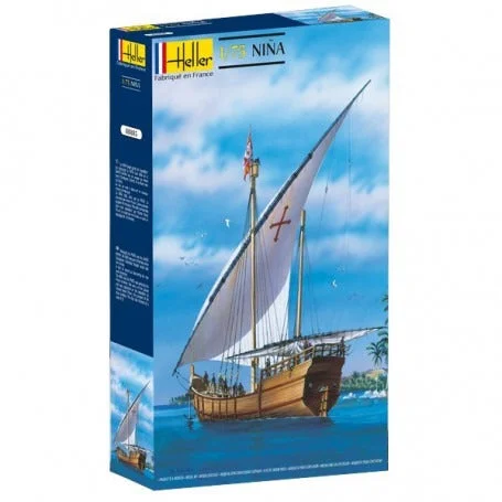 Nina Sailing Ship (1/75 Scale) Plastic Boat Model Kit