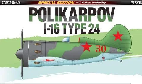 Polikarpov I-16 Type 24 (1/48 Scale) Aircraft Model Kit