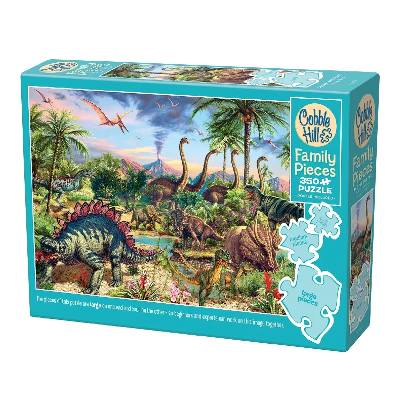 Prehistoric Party 350 Piece Puzzle Cobble Hill