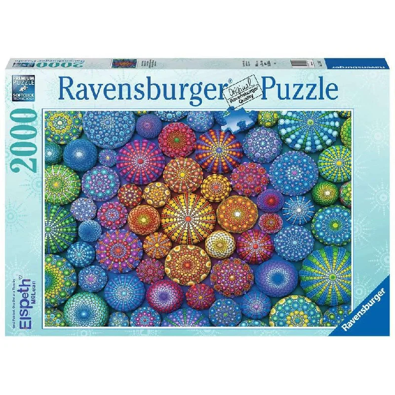 Radiating Rainbow Mandalas 2000 Piece Puzzle