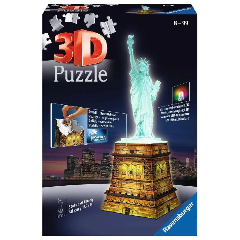 Statue of Liberty - Night Edition 3D 108 Piece Puzzle