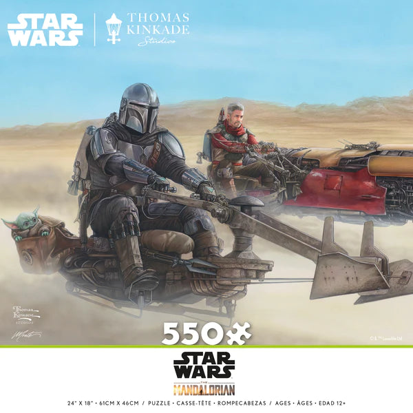 Thomas Kinkade Star Wars: The Mandalorian - The Marshall - 550 Piece Puzzle