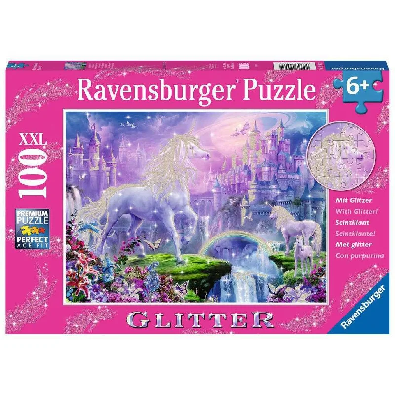 Unicorn Kingdom 100 Piece Glitter Puzzle