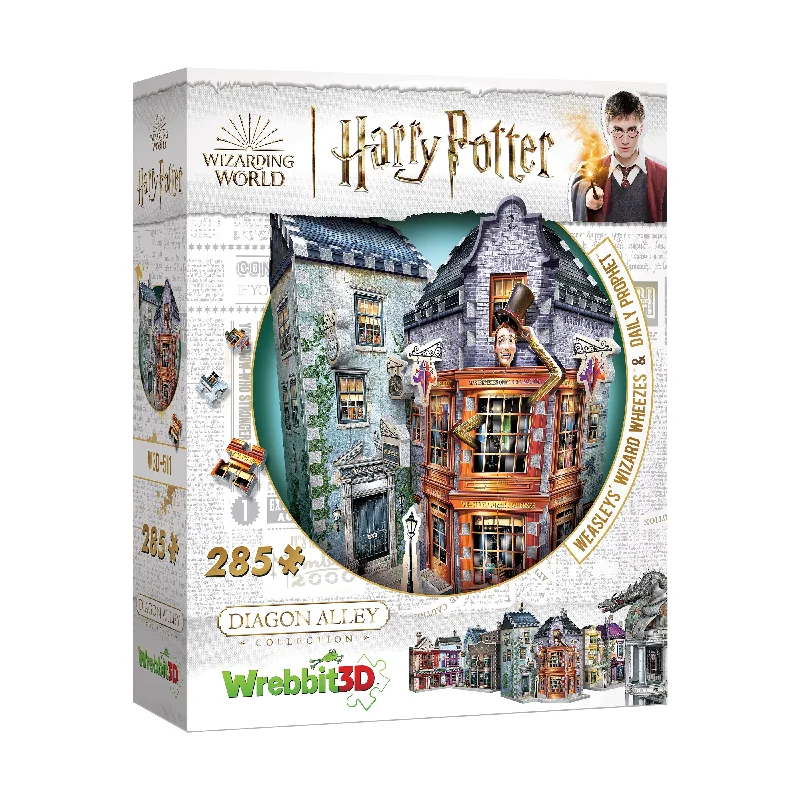 Harry Potter Diagon Alley Collection - Weasleys' Wizard Wheezes & Daily Prophet 3D Puzzle: 285 Pcs